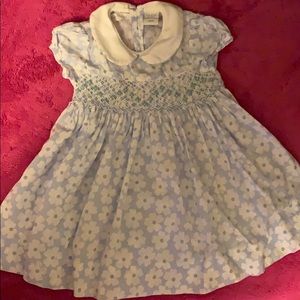 Collared, smocked dress